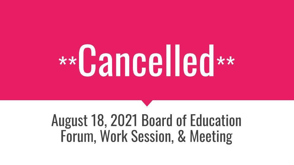 cancelled Meeting