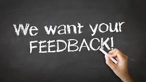 We want your feedback
